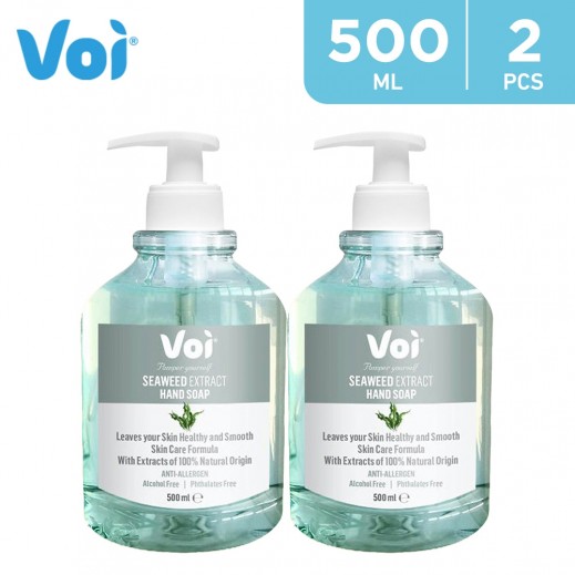 Voi Premium Seaweed Extract Hand Soap 2 x 500 ml - delivered by Taw9eel Fast