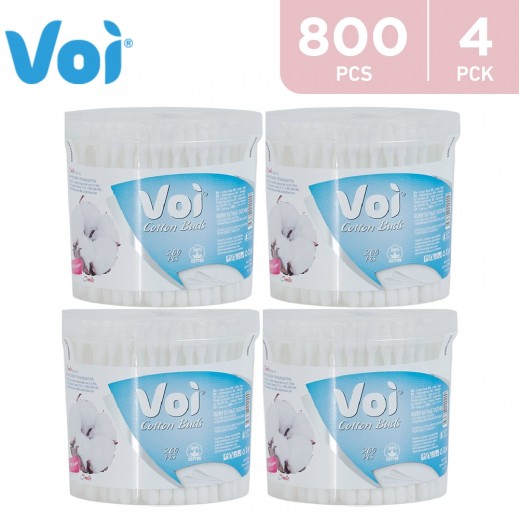Voi Cotton Earbuds 4 x 200 Pieces - delivered by Taw9eel Fast