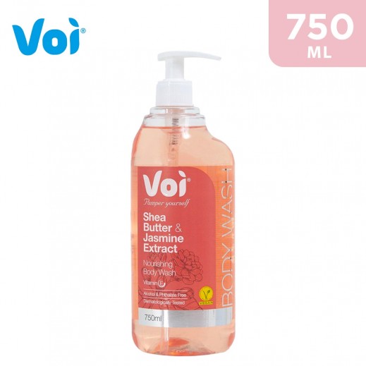 Voi Shea Butter & Jasmine Extract Body Wash 750 ml - delivered by Taw9eel Fast