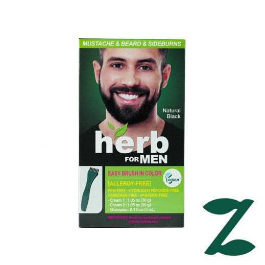 Herb For Men Mustache & Beard Dye Amm Free - Natural Black - delivered by Pharmazone Pharmacy - within 2 Hours