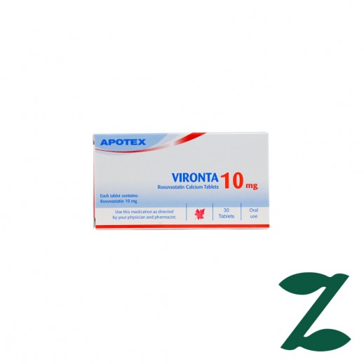 Vironta Rosuvastatin Calcium 10Mg 30 Tablets - delivered by Pharmazone Pharmacy - within 2 Hours