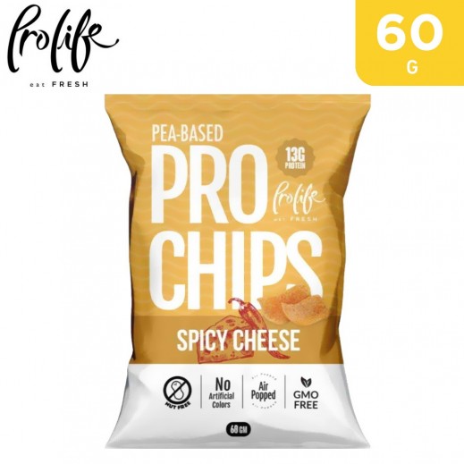 Prolife Cruncho Pro Chips Spicy Cheese 60 g - delivered by Taw9eel Fast