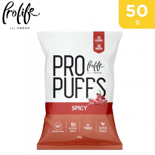 Prolife Cruncho Pro Puffs Spicy 50 g - delivered by Taw9eel Fast