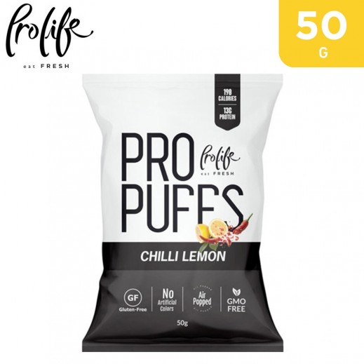 Prolife Cruncho Pro Puffs Chilli Lemon 50 g - delivered by Taw9eel Fast
