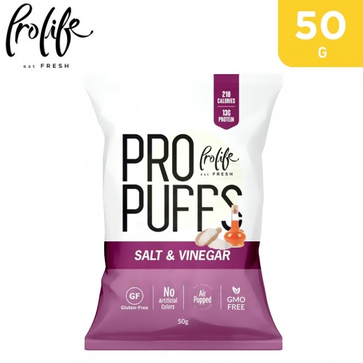 Prolife Cruncho Pro Puffs Salt & Vinegar 50 g - delivered by Taw9eel Fast