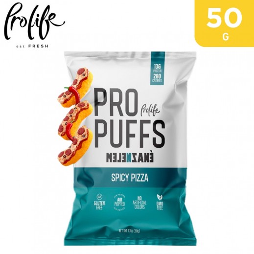 Prolife Cruncho Pro Puffs Spicy Pizza 50 g - delivered by Taw9eel Fast