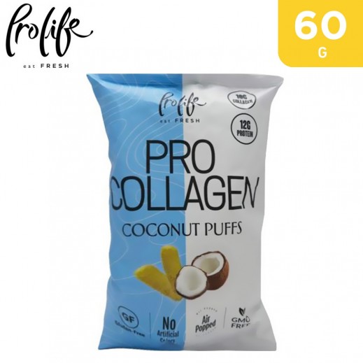 Prolife Cruncho Pro Collagen Coconut Puffs 60 g - delivered by Taw9eel Fast