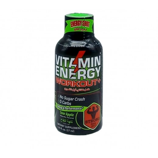 Vitamin Energy Workout+ Sugar Free Keto Dietary Shot 57 ml - delivered by Taw9eel Fast