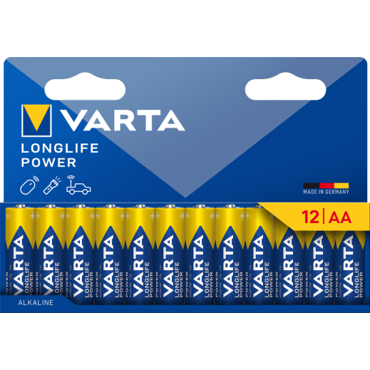 Varta Longlife AA Batteries Pack of 12