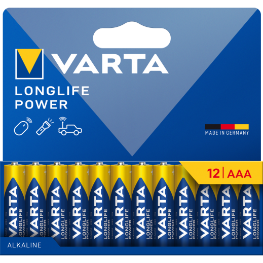 Varta Longlife AAA Batteries Pack of 12