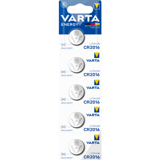 Varta Lithium Coin CR2016 Batteries 5 Pieces  - delivered by Taw9eel Fast