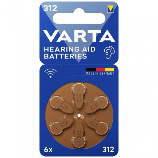 Varta Hearing Aid Batteries 312 - 6 Pieces