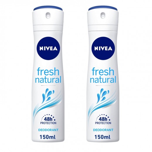 Nivea Fresh Natural Deodorant Spray For Women 2 x 150ml