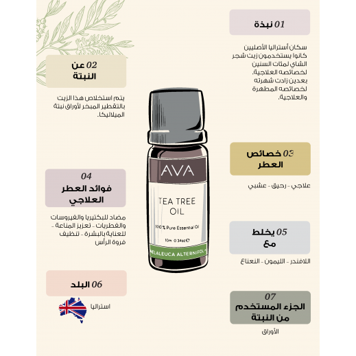 Buy Ava Tea Tree Oil 10 ml | توصيل Taw9eel.com