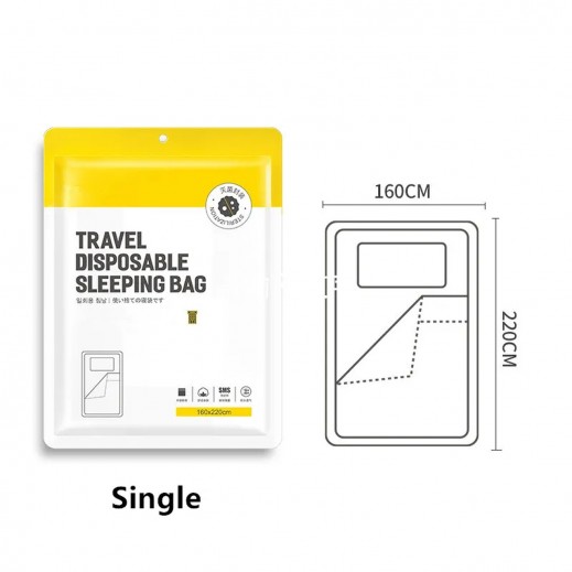 Joy Tour Travel Disposable Sleeping Bag 160 × 220 cm - 1 Piece