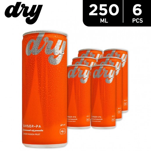 Dry Ginger Passion Fruit Soft Drink 6×250 ml - delivered by Taw9eel Fast