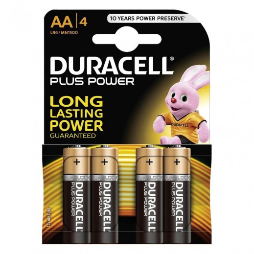 Duracell AA Alkaline Batteries 4 Pack (1.5V) - delivered by Taw9eel Fast