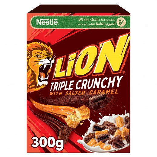 Nestle Lion Triple Crunchy Salted Caramel Breakfast Grains 300g