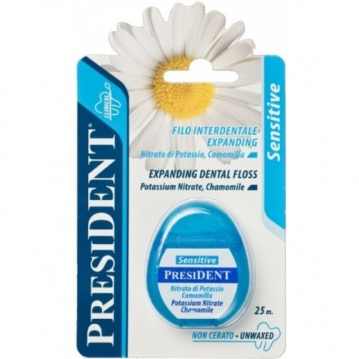 Buy President Sensitive Expanding Dental Floss 25M - delivered by ...