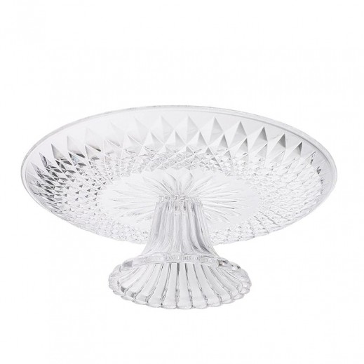 Round Acrylic Cake Stand Dessert Serving Plate with Base