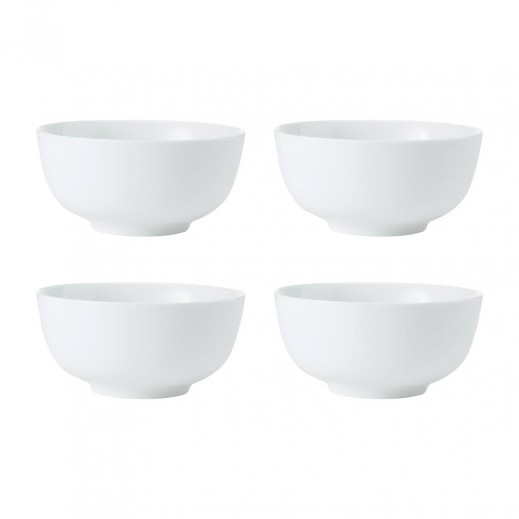 Set of 4 Bowls – White Porcelain