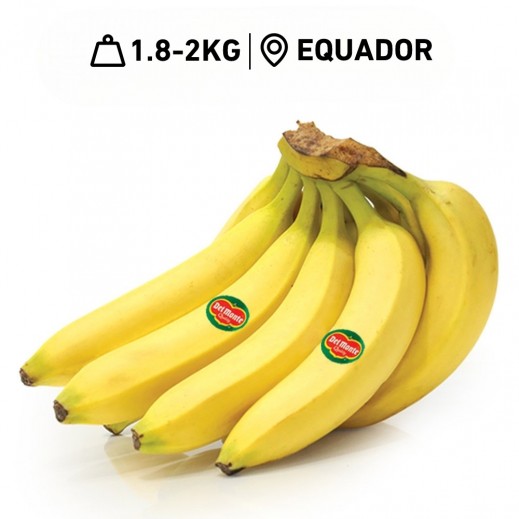 Fresh Ecuadorian Del Monte Bananas (1.8 - 2 kg Approx.) - delivered by Taw9eel Fast
