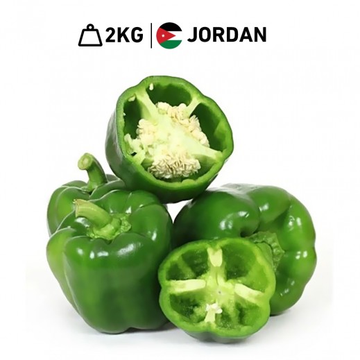 Fresh Jordanian Green capsicum 2kg Approx.