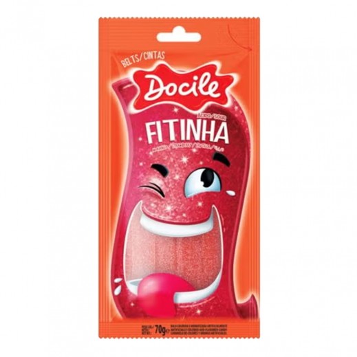 Docile Sour Strawberry Jellies Belts 70g
