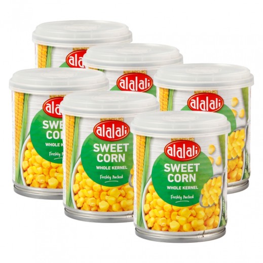 Al Alali Whole Kernel Sweet Corn Can 6 x 200 g - delivered by Taw9eel Fast