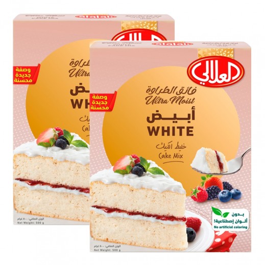 Al Alali Ultra Moist White Cake Mix 2 X 500 g - delivered by Taw9eel Fast