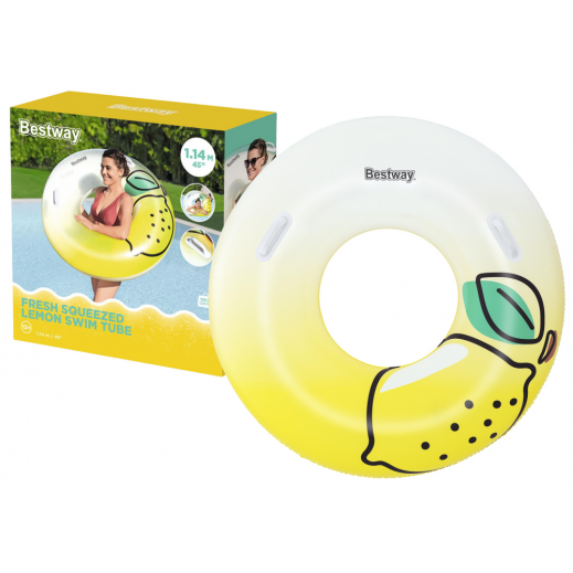 Bestway Squeezed Lemon Swim Ring 12+ Years - delivered by Taw9eel Fast