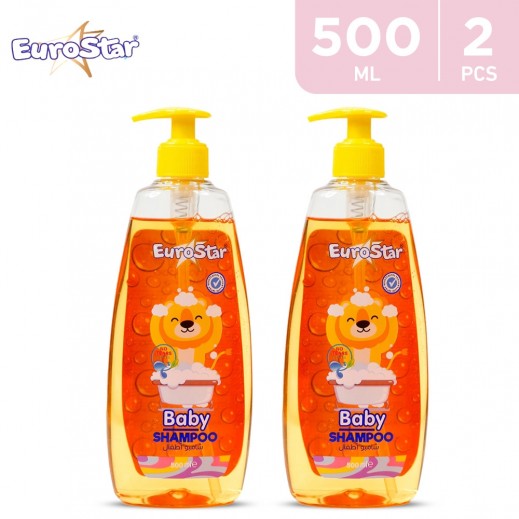 EuroStar No Tears Baby Shampoo 2 × 500ml - delivered by Taw9eel Fast