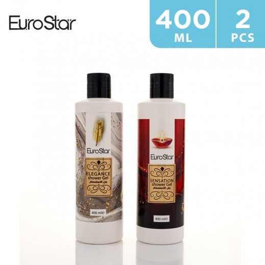 Euro Star Elegance And Sensation Shower Gel 2 × 400 ml - delivered by Taw9eel Fast