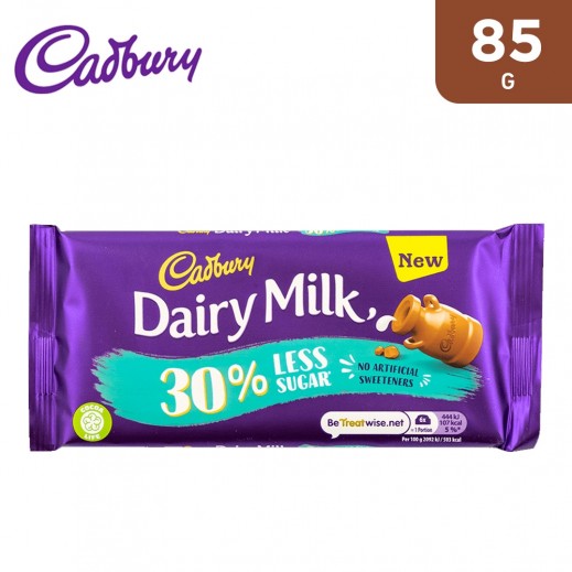 Buy Cadbury Dairy Milk 30 Less Sugar Chocolate 85 g توصيل