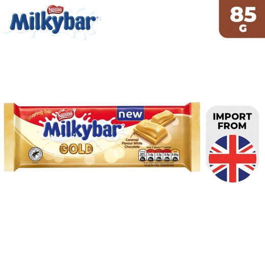 Buy Milkybar Gold Caramel Flavour White Chocolate Bar 85 g delivered