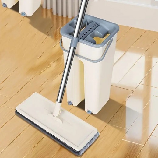 Scratch Cleaning Mop with 2 in 1 Self Clean Wash Dry Hands Free Flat Mop - delivered by Taw9eel Fast
