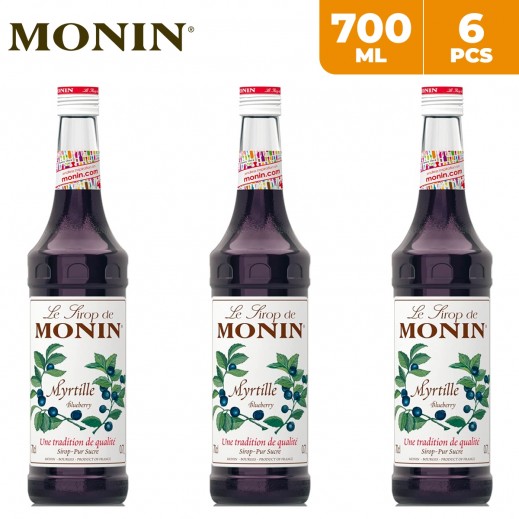 Buy Monin Blue Berry Syrup 6 x 700 ml | توصيل Taw9eel.com