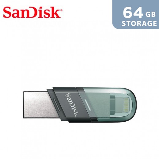 SanDisk iXpand 64GB Flash Drive Flip - delivered by Taw9eel Fast
