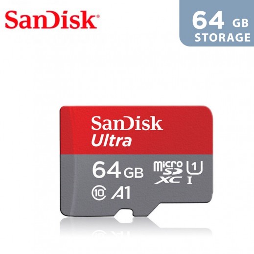 SanDisk Ultra UHS 64GB MicroSD Card - delivered by Taw9eel Fast