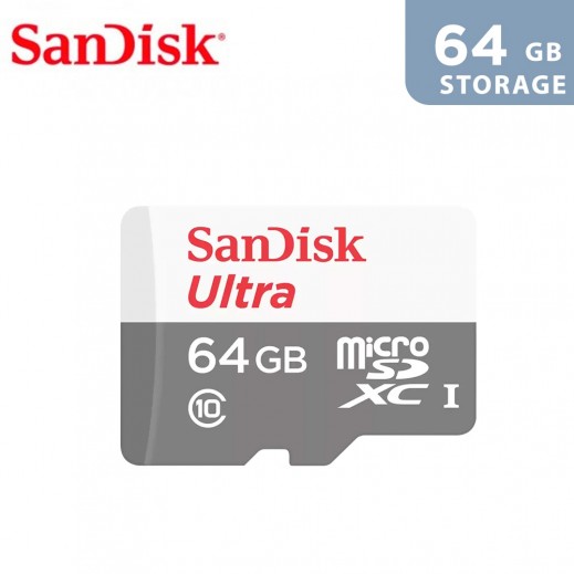 SanDisk Ultra 64GB microSDHC 100MB/s - delivered by Taw9eel Fast