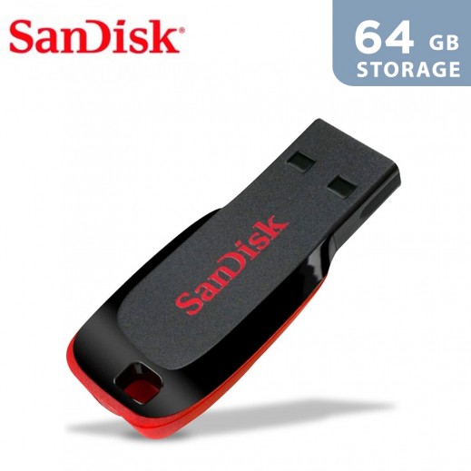 SanDisk 64GB Cruzer Blade USB 2.0 Flash Drive   - delivered by Taw9eel Fast