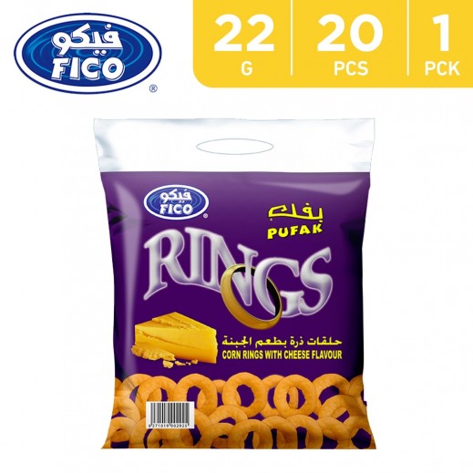 Fico Pufak Rings Snacks - 20 × 22 g - delivered by Taw9eel Fast