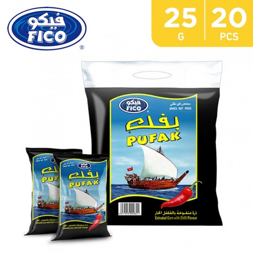 Fico Pufak Dhow Chilli Snacks 20 x 25 g - delivered by Taw9eel Fast