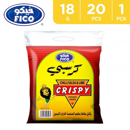 Fico Crispy Chilli Salsa & Lime Snacks - 20 ×18 g - delivered by Taw9eel Fast