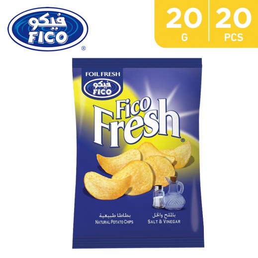 Fico Fresh Salt & Vinegar Chips 20 x 20 g - delivered by Taw9eel Fast