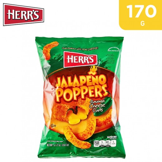 Buy Herr's Jalapeno Poppers Flavored Cheese Curls 170 g توصيل