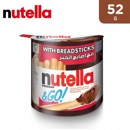 Nutella & GO Chocolate Hazelnut Spread & Breadsticks 52 g - delivered by Taw9eel Fast