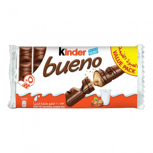Kinder Bueno Milk Chocolate Bar Multi Pack 5 x 2 Bars 215 g