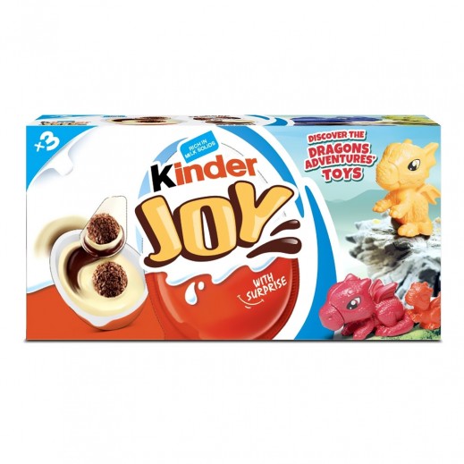 Kinder Joy Dragons Adventures Surprise Eggs 60 g - delivered by Taw9eel Fast