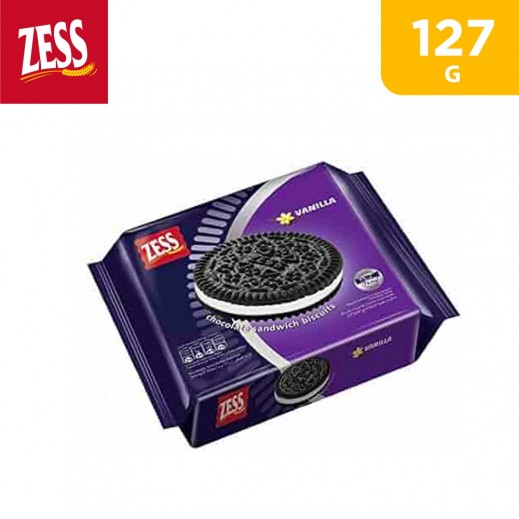 Zess Chocolate Sandwich Biscuits With Vanilla Filling 127 g - delivered by Taw9eel Fast